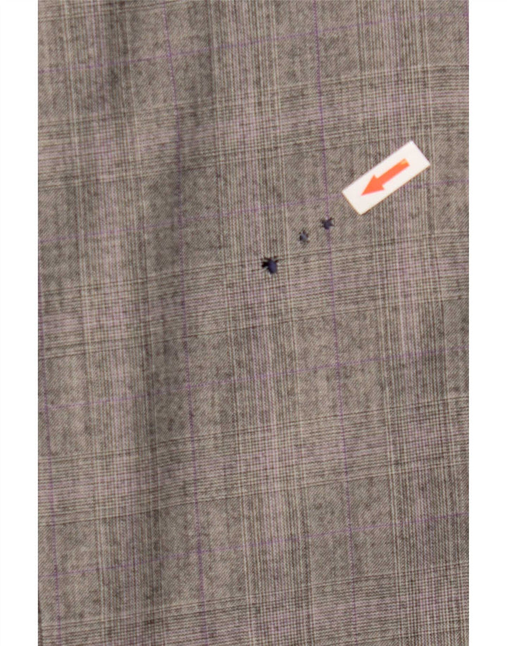Marks & Spencer Veste blazer à 2 boutons pour homme UK 44 XL en laine à carreaux gris