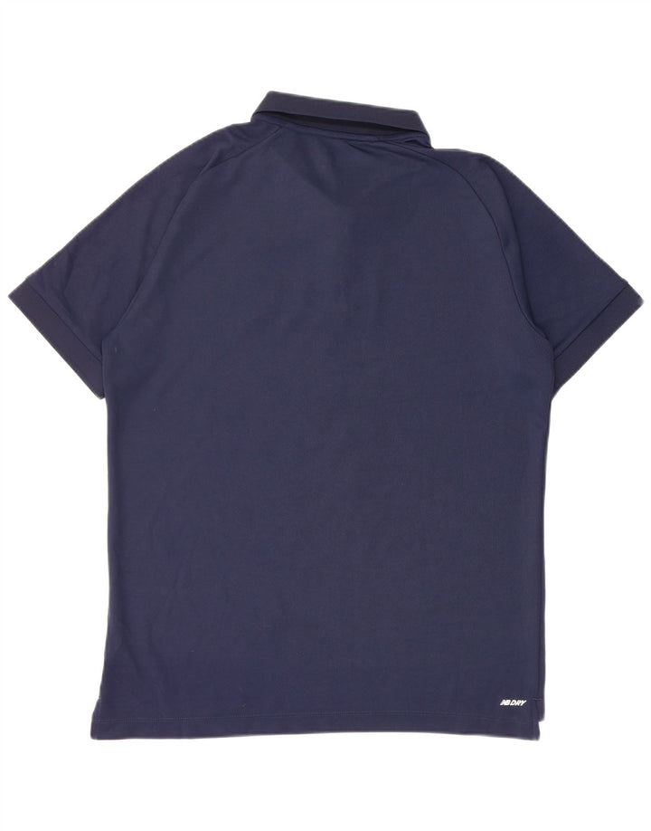 New Balance Herre grafisk poloshirt Medium marineblå polyester