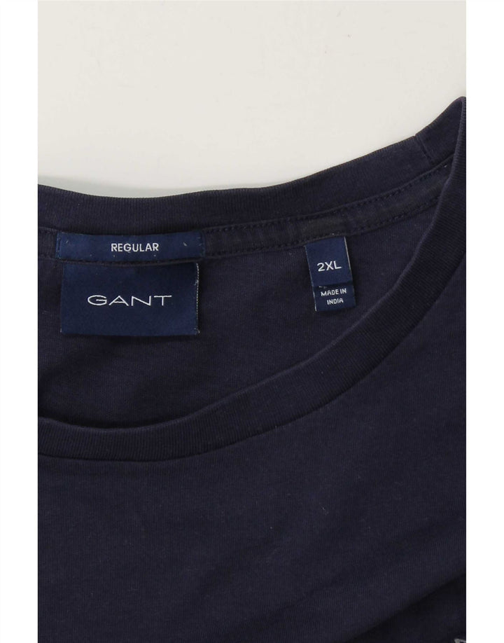 Gant Herren Regular T-Shirt Top 2XL Marineblau