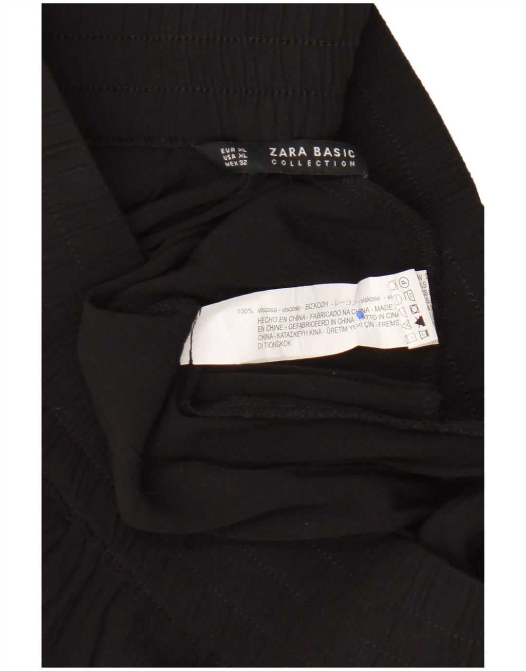 Zara Womens Shorts XL W32  Black Viscose