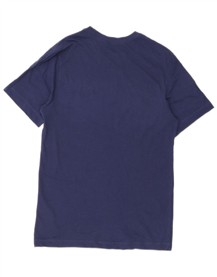 T-shirt grafica da uomo NIKE Top Small in cotone blu navy