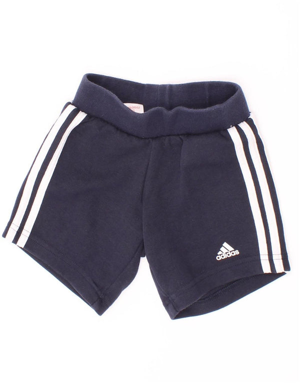 Pantaloncini sportivi Adidas da bambino 9-12 mesi in cotone blu navy