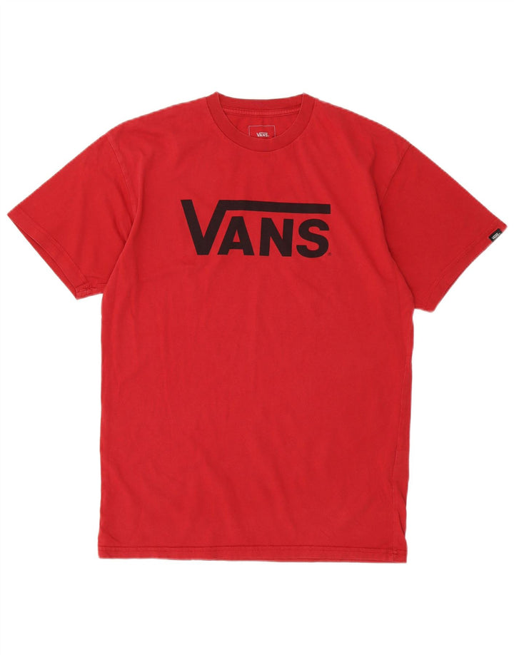 Vans Herre Classic Fit T-Shirt Top Medium Rød Bomuld