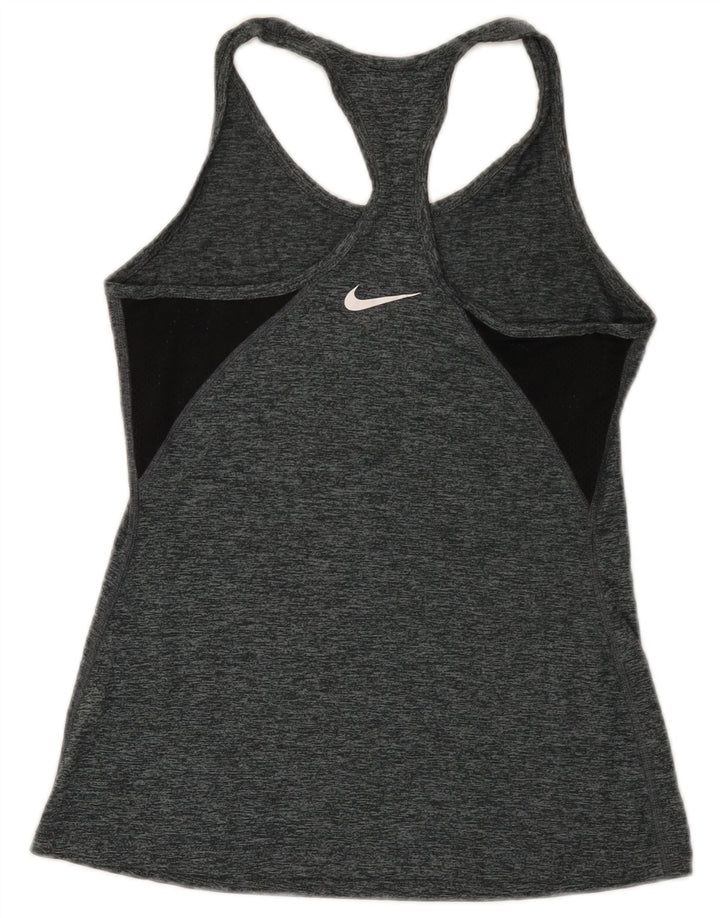 Nike Ženski Dri Fit Vest Top UK 8 Mali sivi flekasti poliester