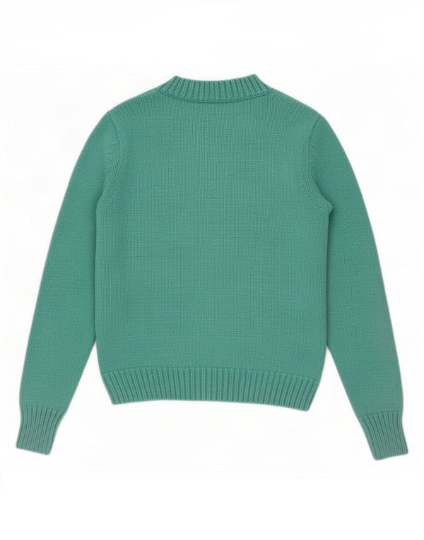 Oasis Womens Crop Jumper Sweater med rund hals UK 10 Lille turkis bomuld