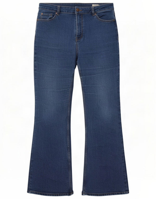 Marks & Spencer Damen The Eva Bootcut Jeans UK 18 XL W36 L30 Blaue Baumwolle