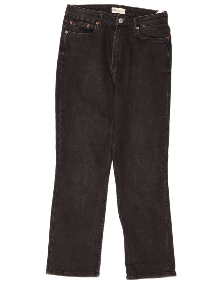 Zara Womens Straight Jeans EU 42 Large W32 L29 Black
