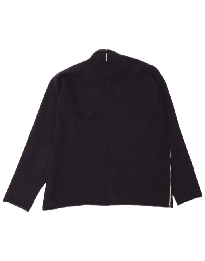 White Stuff Rollkragenpullover für Damen, UK 16, Größe L, marineblaue Wolle
