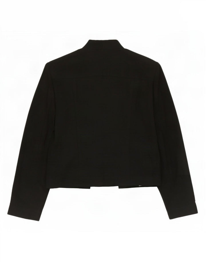 Jaqueta Blazer aberta feminina Marks & Spencer Reino Unido 10 pequena preta