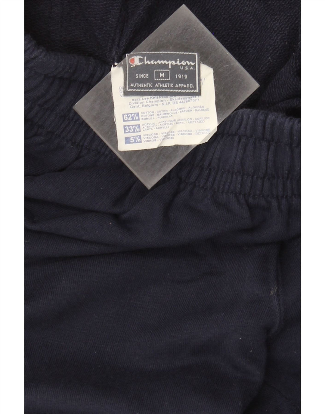 Champion Mens Tracksuit Trousers Joggers Medium Navy Blue Cotton