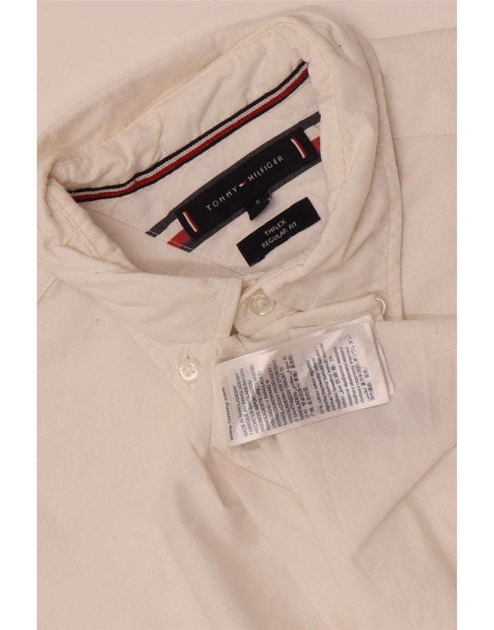 Tommy Hilfiger Mens Regular Fit Shirt Small White Cotton