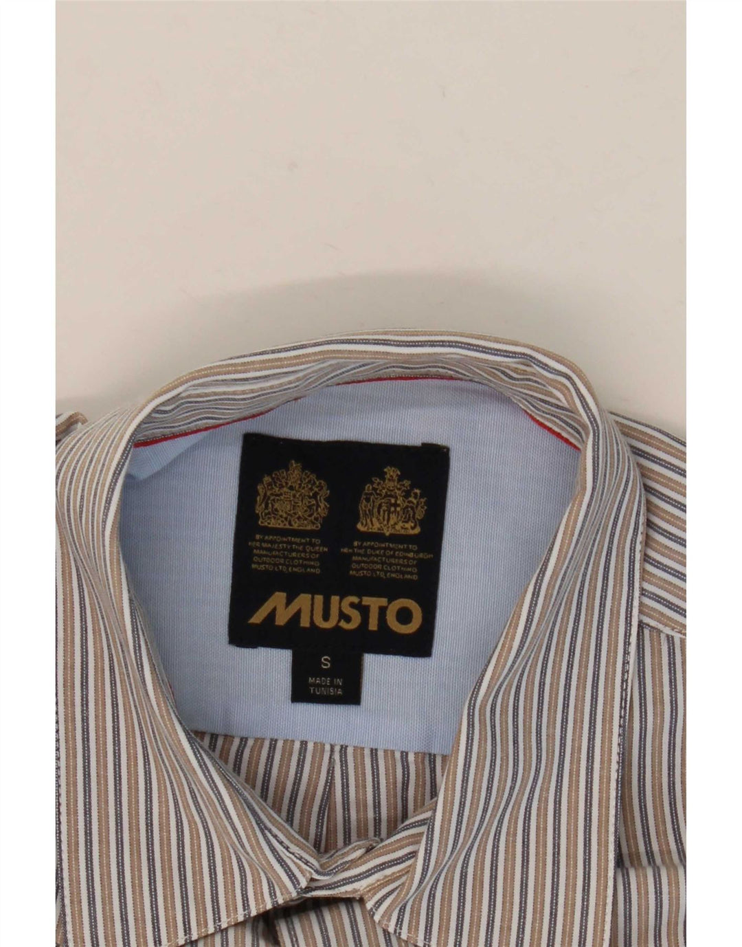 Camicia da uomo Musto piccola gessata beige