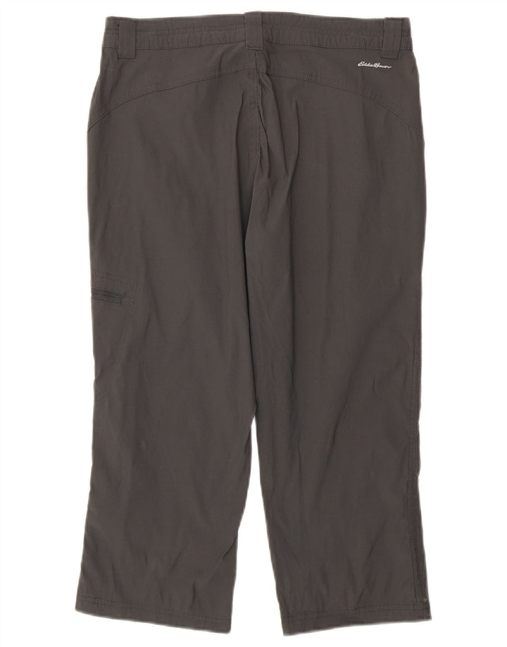 EDDIE BAUER Womens Straight Cargo Capri Trousers US 4 Small W30 L21 Grey
