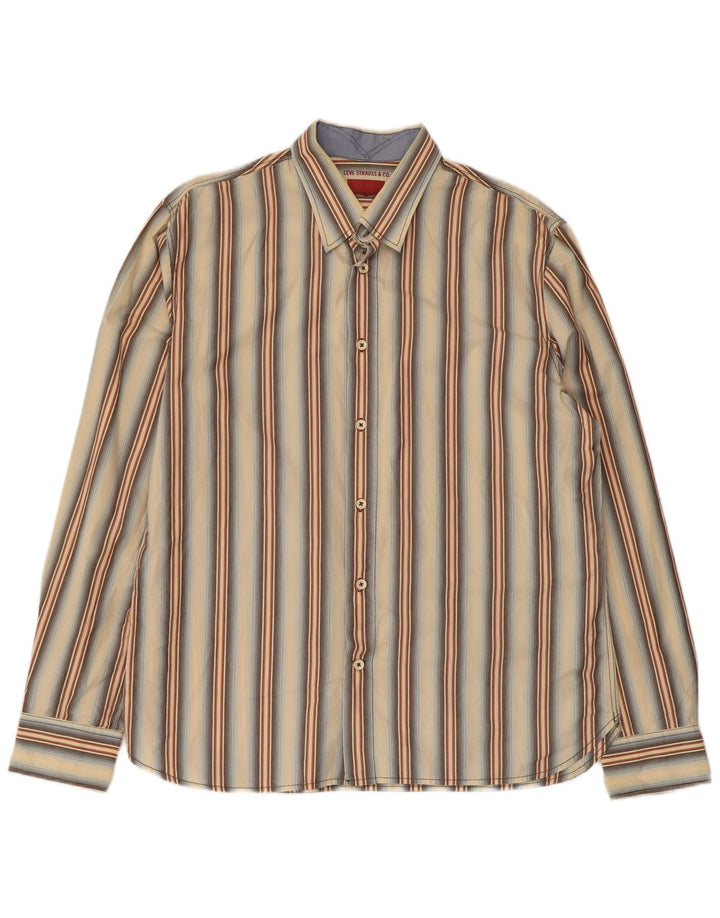 Chemise Levi's Homme Large Coton Rayé Beige