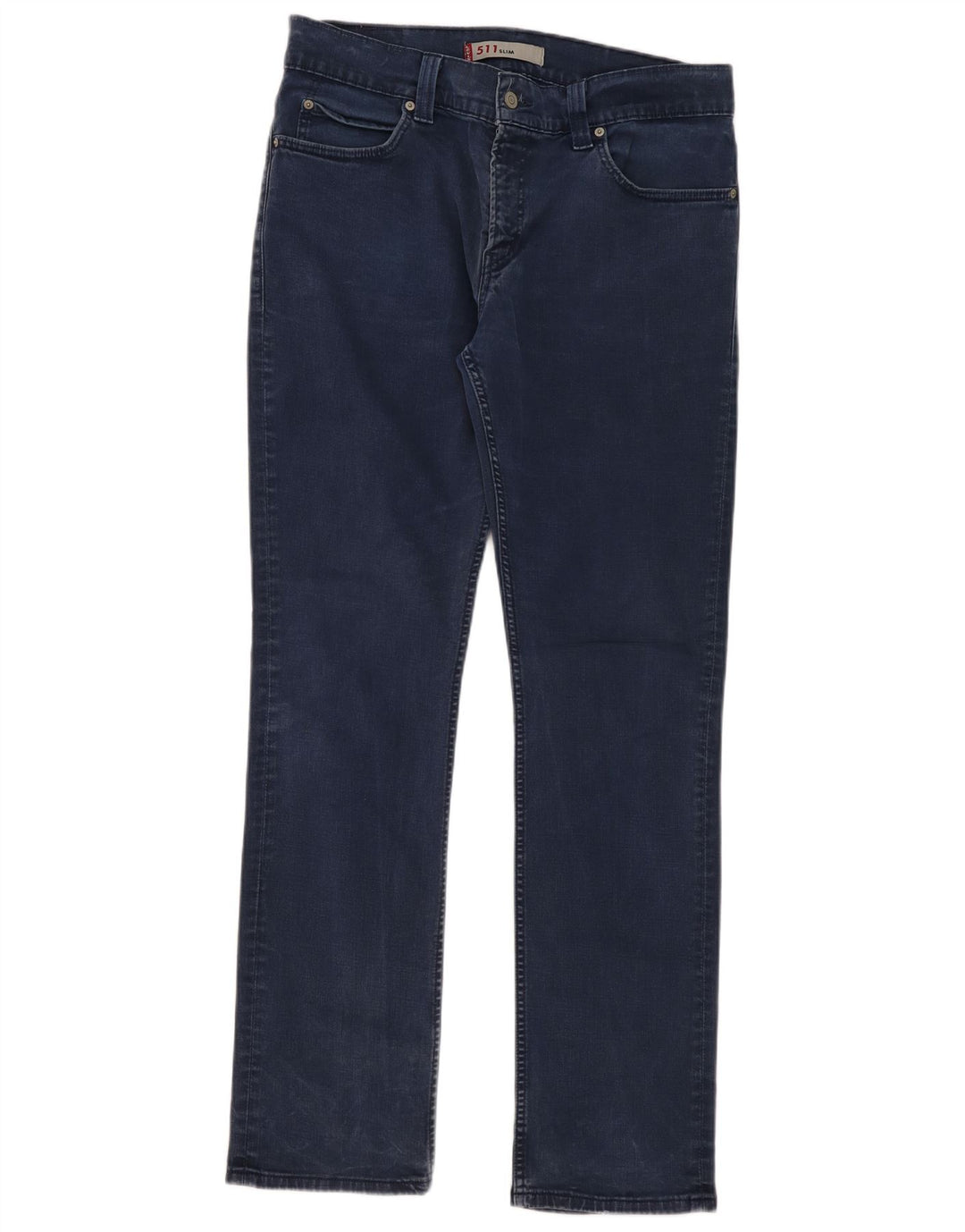 Levi's Womens 511 Slim Jeans W36 L34 Navy Blue Cotton
