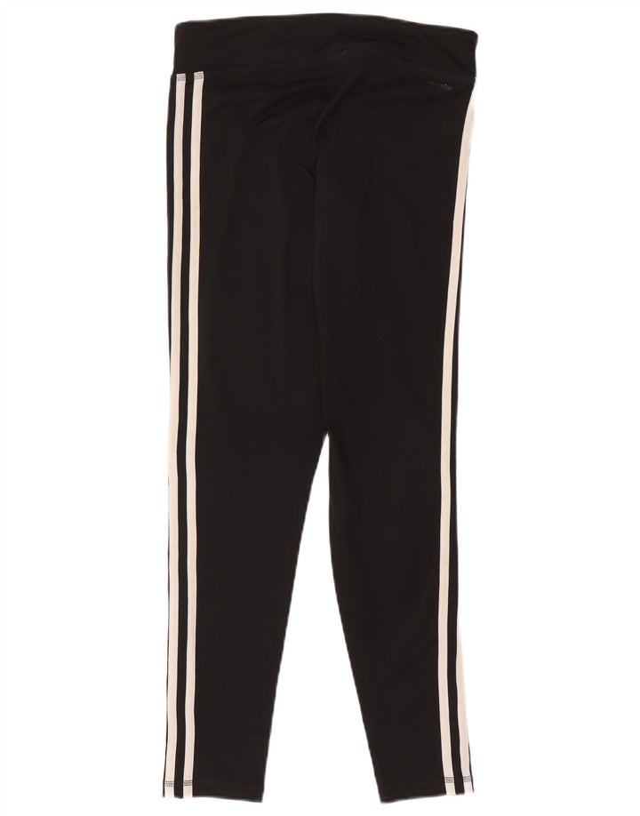 Adidas Womens Leggings UK 8/10 Small Black Polyester