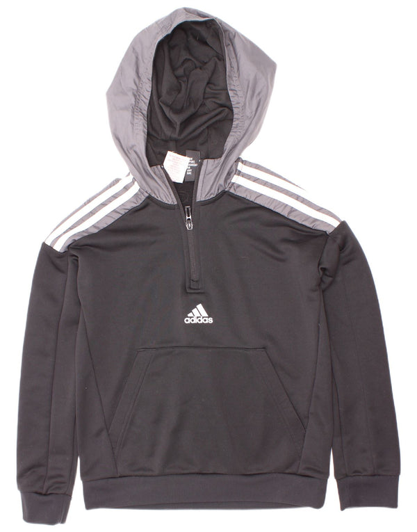Chłopięca bluza z kapturem Adidas Aeroready z zamkiem błyskawicznym 9-10 lat w kolorze czarnym