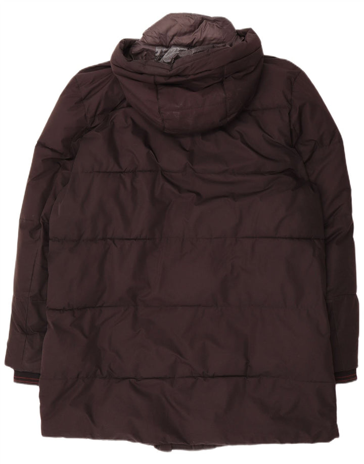 Michael Kors Herren-Mantel mit Kapuze, gepolstert, UK 40, Größe L, Schwarz, Polyester