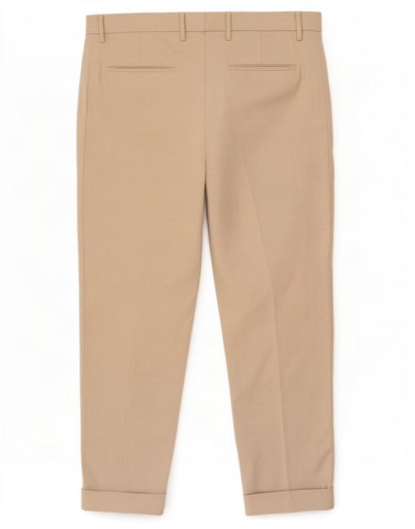 Pantaloni casual affusolati da uomo Zara EU 44 Large W34 L29 Poliestere beige