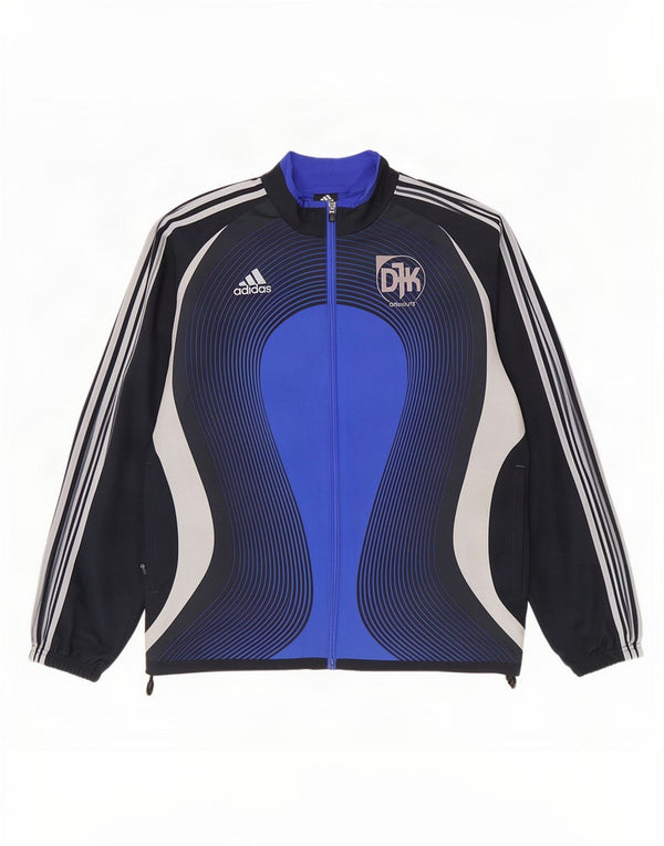 Adidas Træningsdragt til mænd, topjakke UK 42/44 Large Navy Blue Colourblock