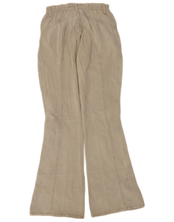 Fishbone Womens Flare Corduroy Trousers W27 L32 Beige