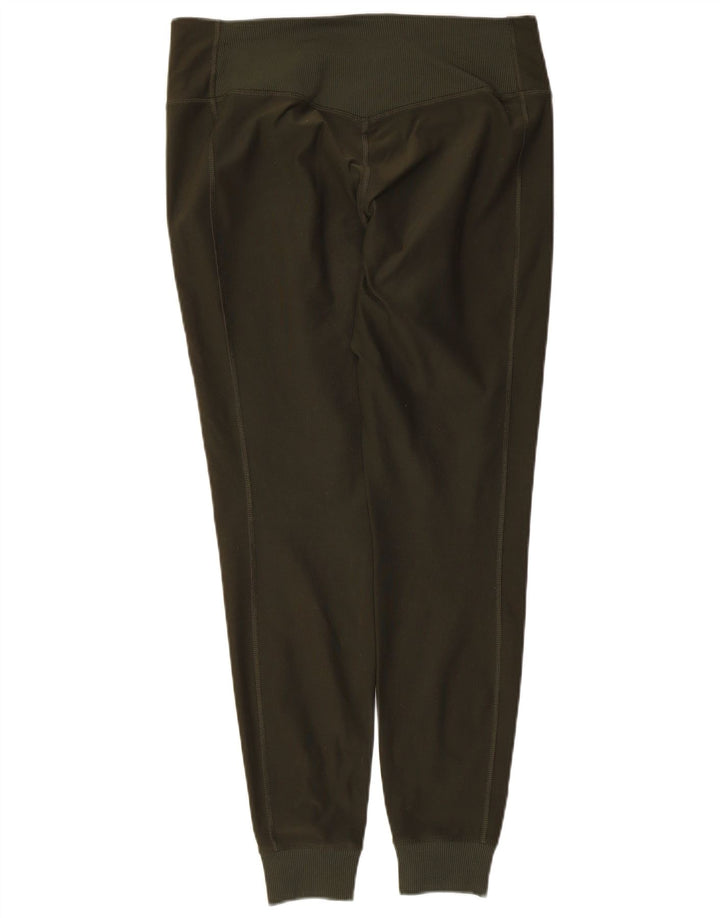Nike Womens Dri Fit Leggings UK 14 Large Khaki Polyester