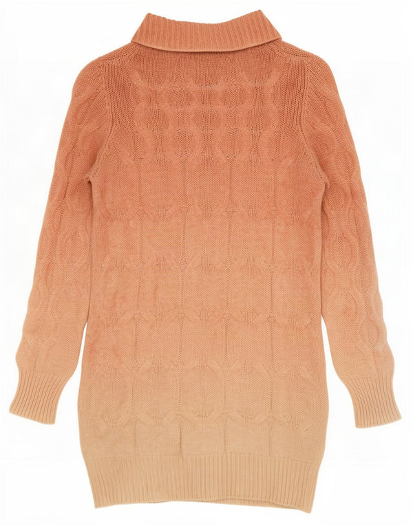 Blumelange Γυναικείο πουλόβερ με ρολό λαιμόκοψη UK 10 Small Pink Colourblock