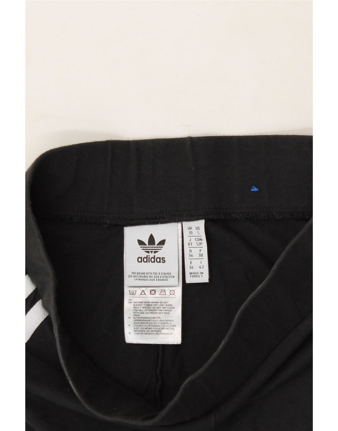 ADIDAS Womens Leggings UK 10 Small  Black Cotton Vintage Adidas and Second-Hand Adidas from Messina Hembry 
