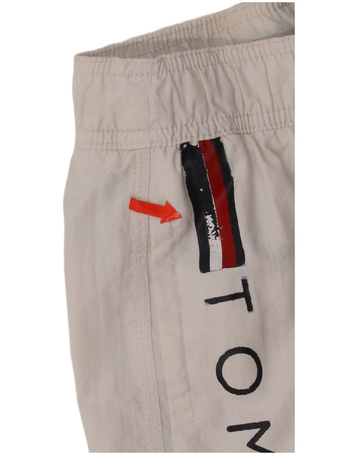 Tommy Hilfiger Womens Graphic Swimming Shorts UK 12 Medium White