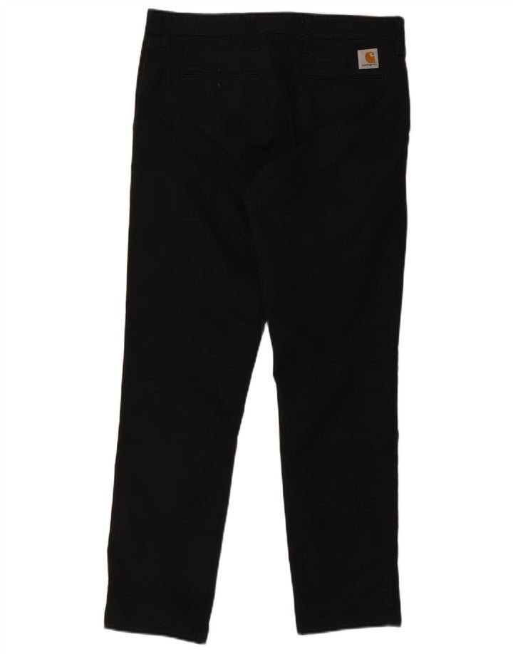 Carhartt Mens Sid Straight Chino Trousers W32 L30 Black Cotton