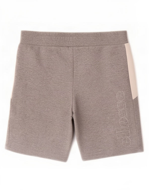 Pantaloncini sportivi grafici da uomo Ellesse piccoli in cotone color block grigio