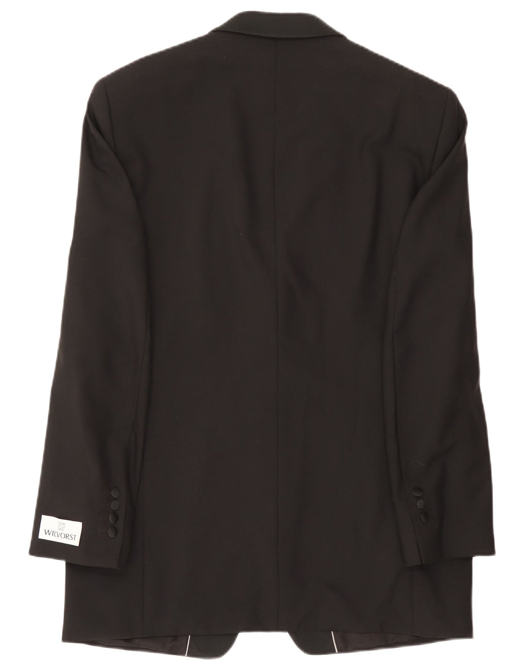 Wilvorst Mens 1 Button Blazer Jacket EU 50 Large Black Wool