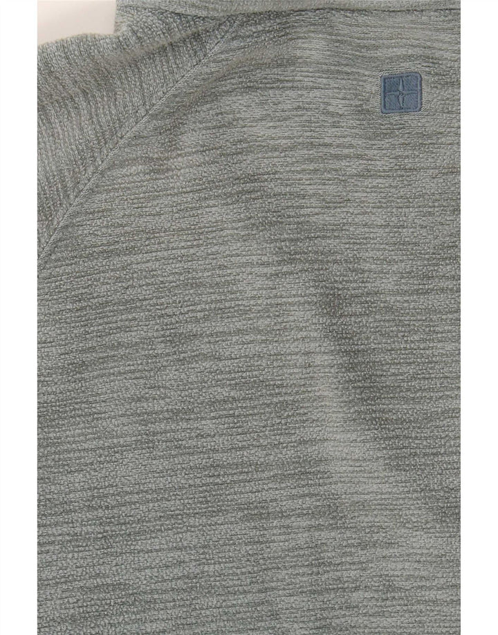 Mountain Warehouse Pull Polaire à Col Zippé Homme Bleu Moyen