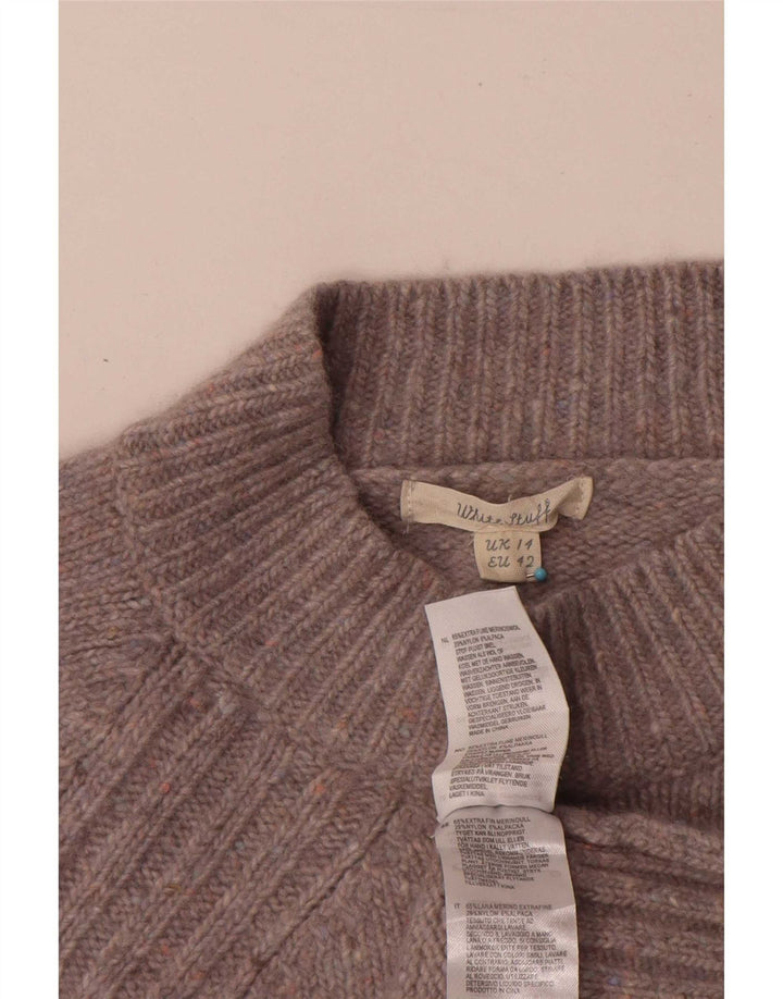 White Stuff Womens Turtle Neck Jumper Sweater UK 14 Large Grey Flecked