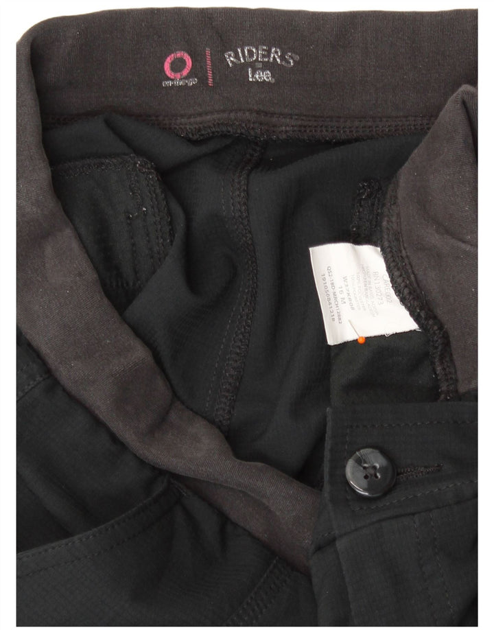 LEE Womens Riders Chino Shorts US 16 2XL W38  Black Polyester