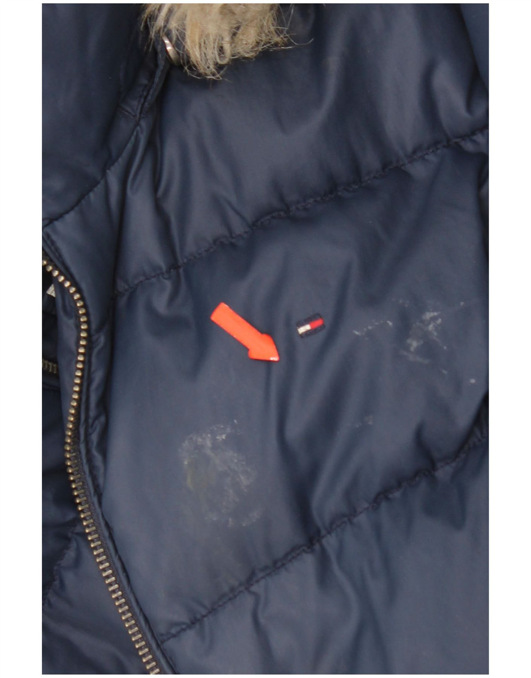 Tommy Hilfiger Girls Hooded Padded Jacket 15-16 Years Blue Polyester