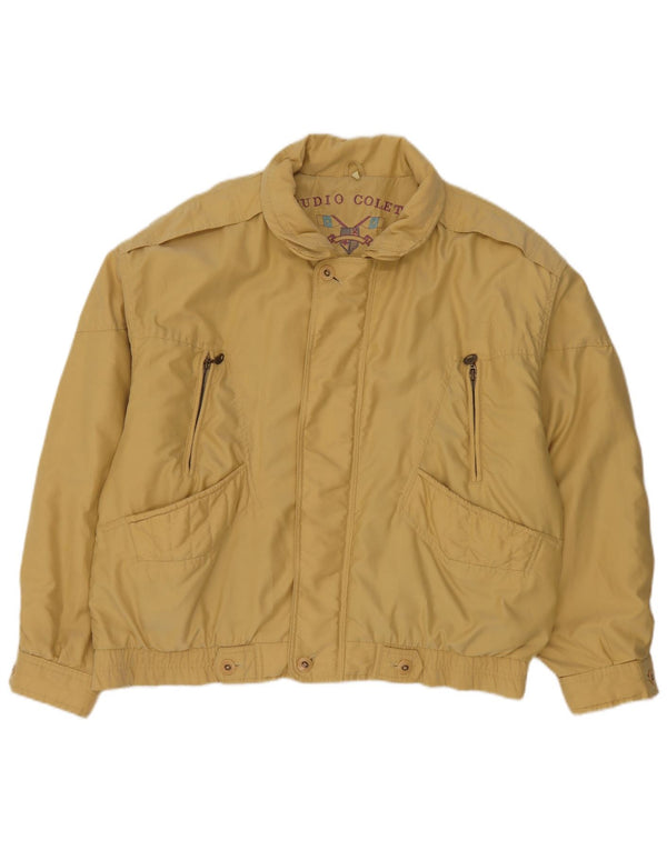 Studio Coletti Mens Bomber Jacket UK 42 XL Yellow Nylon