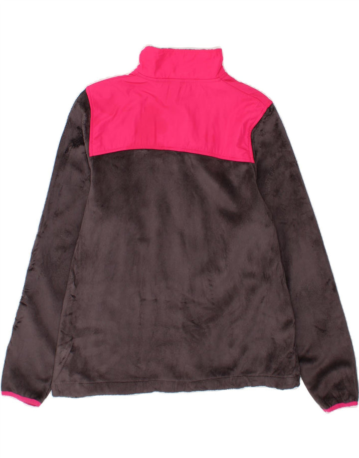 FILA Womens Fleece Jacket UK 16 Large Grey Colourblock Polyester Vintage Fila and Second-Hand Fila from Messina Hembry 