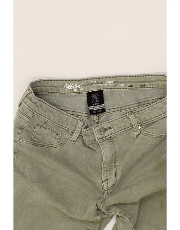 MOSSIMO Womens Mid Rise Jegging Jeans US 8 Medium W30 L26 Green Cotton Vintage Mossimo and Second-Hand Mossimo from Messina Hembry 