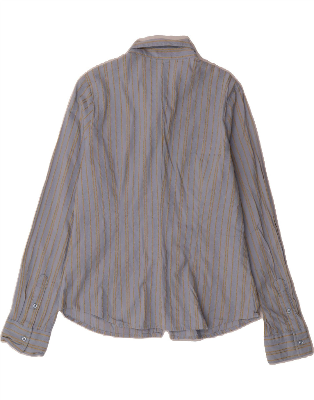 IZOD Womens Shirt UK 16 Large Blue Striped Cotton Vintage Izod and Second-Hand Izod from Messina Hembry 
