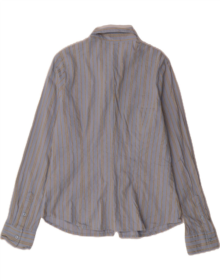 IZOD Womens Shirt UK 16 Large Blue Striped Cotton Vintage Izod and Second-Hand Izod from Messina Hembry 