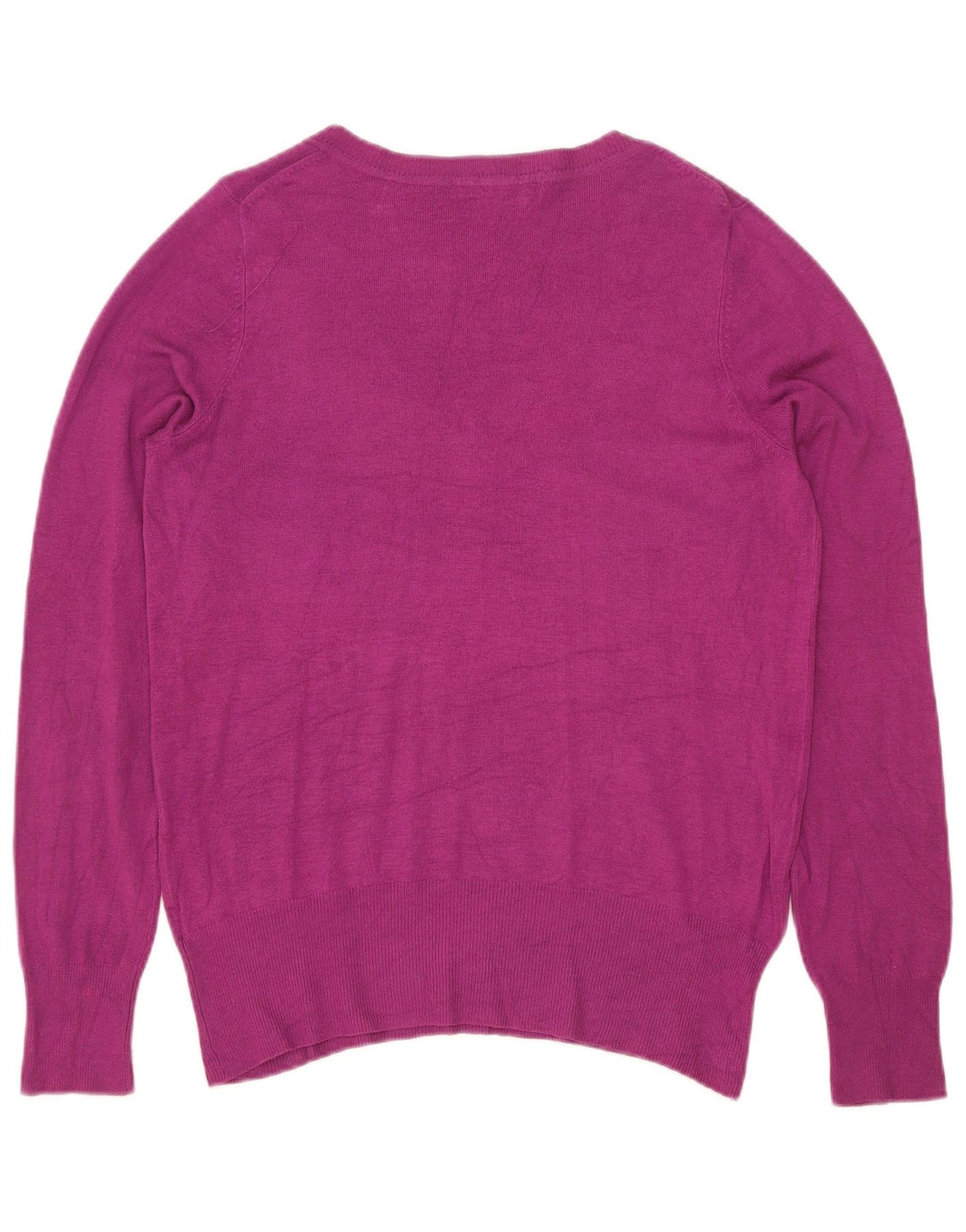 Maglione da donna con scollo a V Marks & Spencer UK 14 Viscosa marrone medio medio