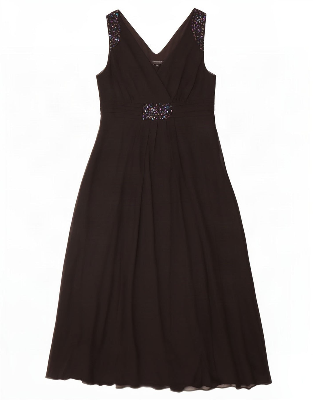 Debenhams Womens Sleeveless Maxi Dress UK 16 Large Black Polyester