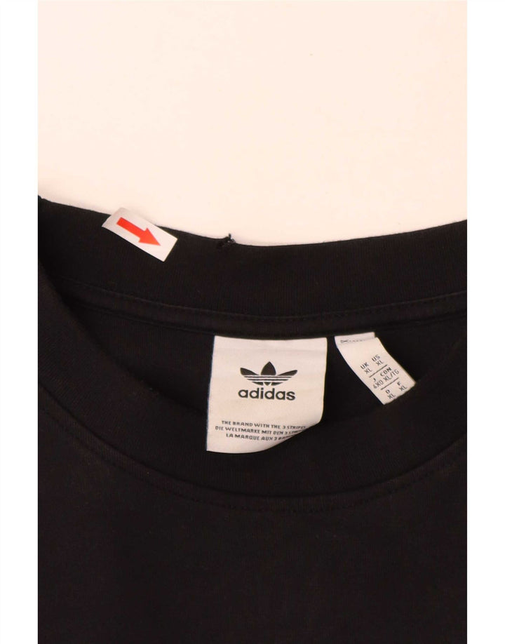 Adidas Herre Sweatshirt Jumper XL Sort Bomuld