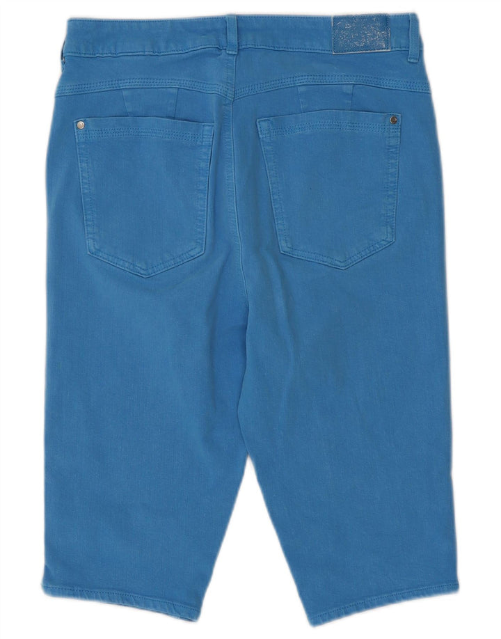 Marks & Spencer Damen Denim-Bermudashorts UK 12 Medium W28 Blaue Baumwolle