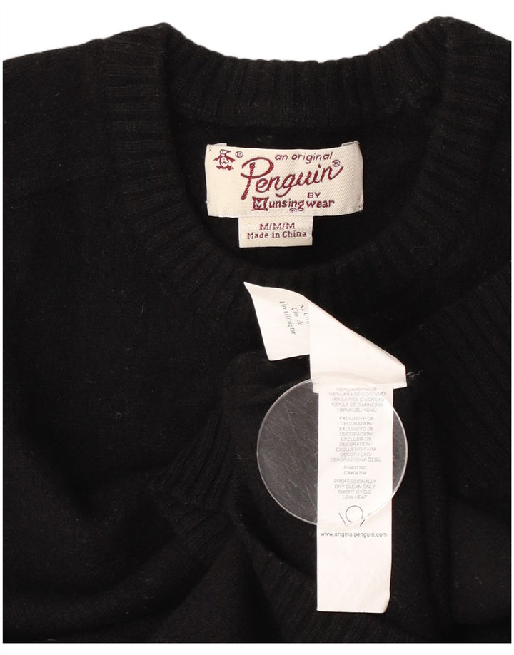 Penguin Womens Bolero Jumper UK 12 Medium Black Lambswool