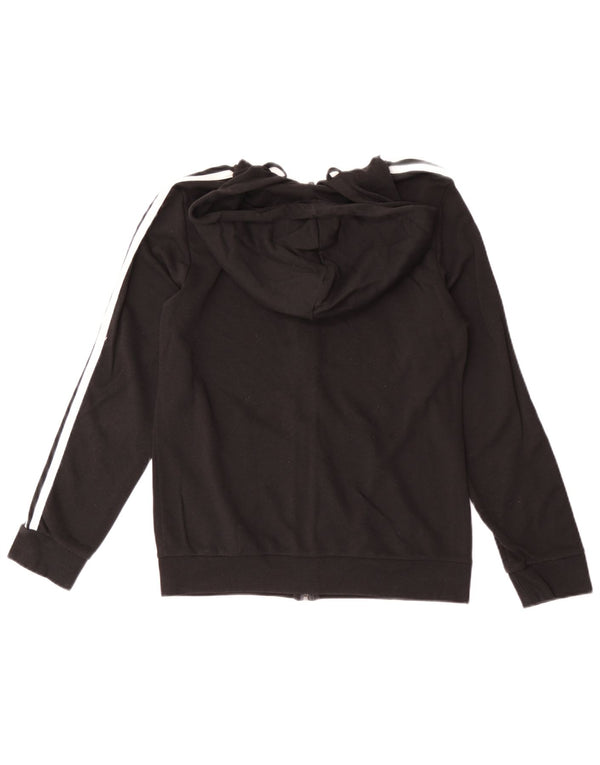 Adidas Pull à capuche zippé pour femme UK 8/10 Petit coton noir