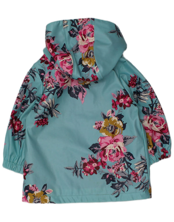 Joules Baby Girls με κουκούλα αντιανεμικό μπουφάν 18-24 μηνών μπλε λουλουδάτο