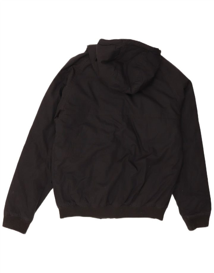 Volcom Herre Hooded Bomber Jacket UK 40 Large Black Polyester