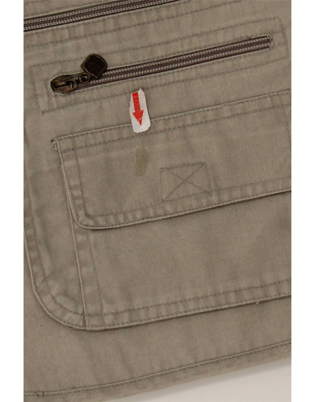 Gilet da uomo vintage UK 38 in cotone grigio medio